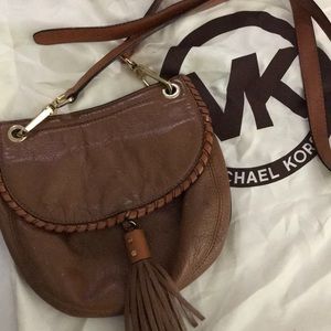 Michael Kors brown leather cross body